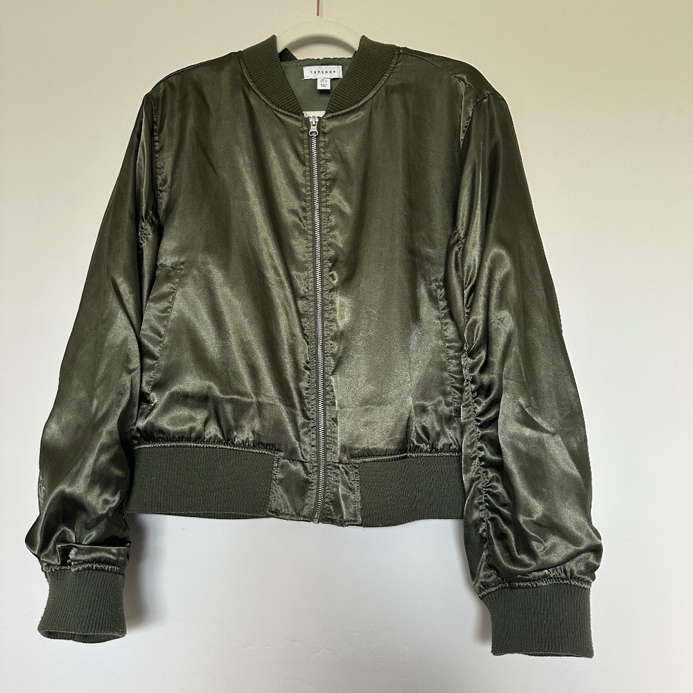 Top Shop Satin Bomber Jacket